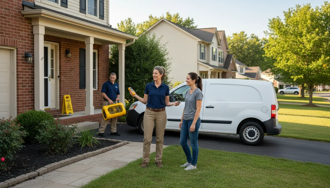 Residential water damage restoration in Iowa City, IA